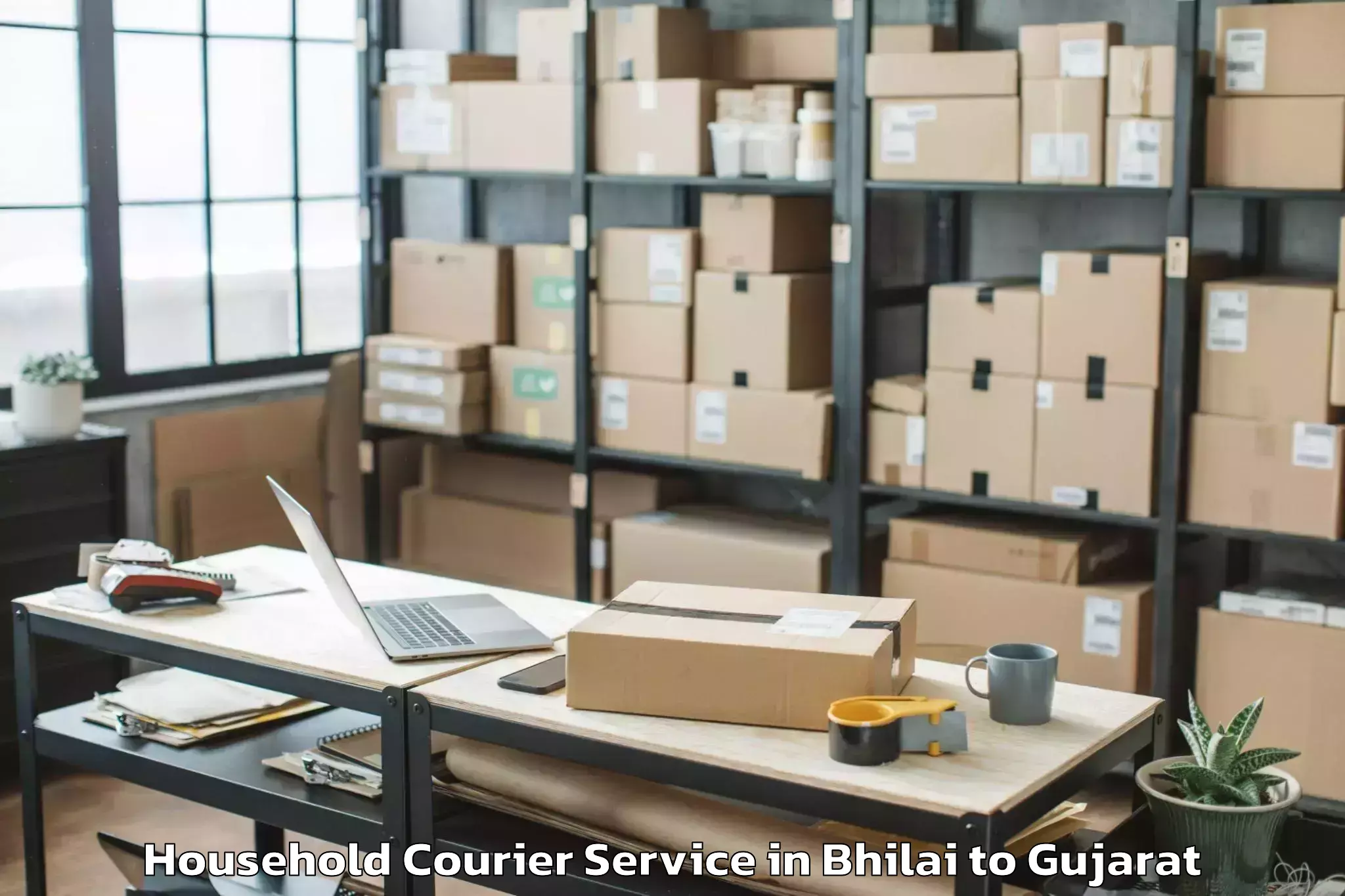 Professional Bhilai to Abrama Household Courier